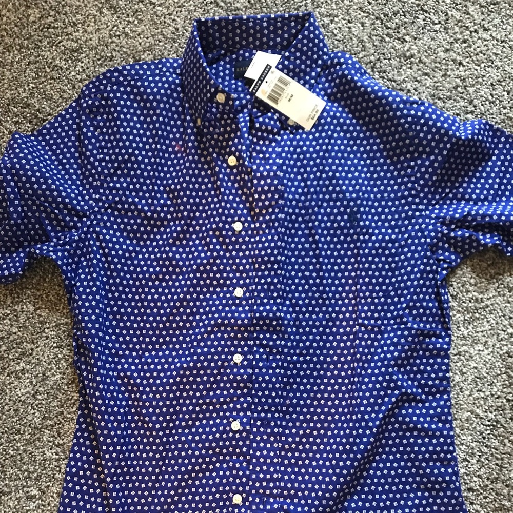 Men’s Polo slim fit short sleeve button up